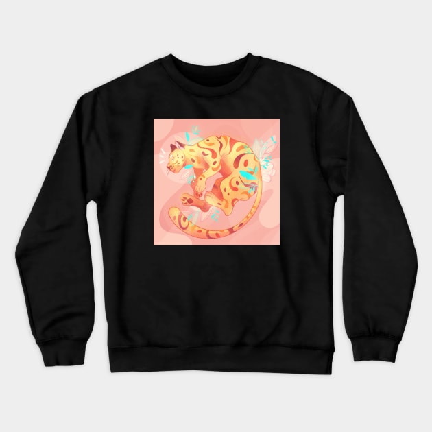 Pink Tiger Crewneck Sweatshirt by nic_ochoa